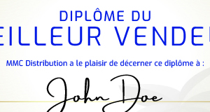 Diplôme du meilleur vendeur